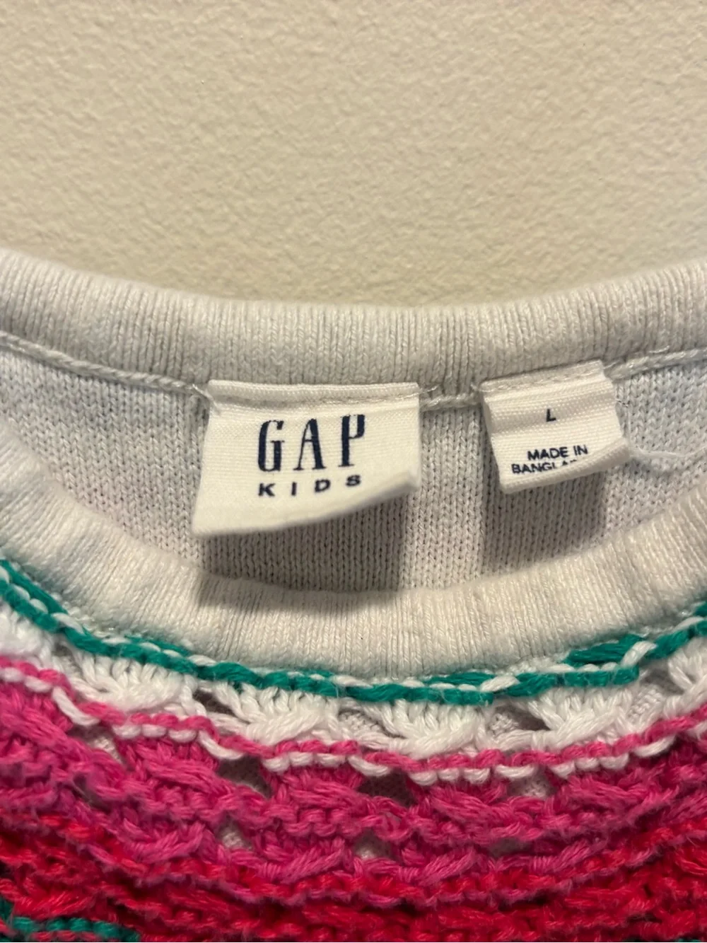 GAP Multicolor Striped Crochet Tank Dress